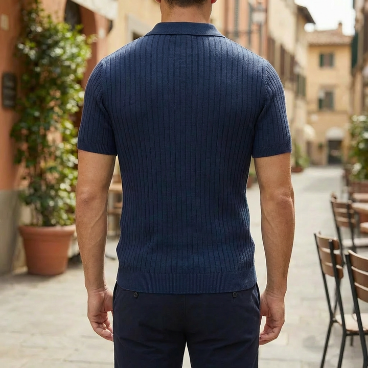 Polo Shirt Uomo - Muscle Fit con Zip