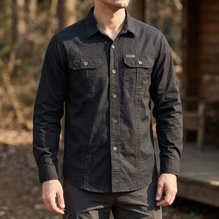Camicia Uomo Utility Pocket Button-Up