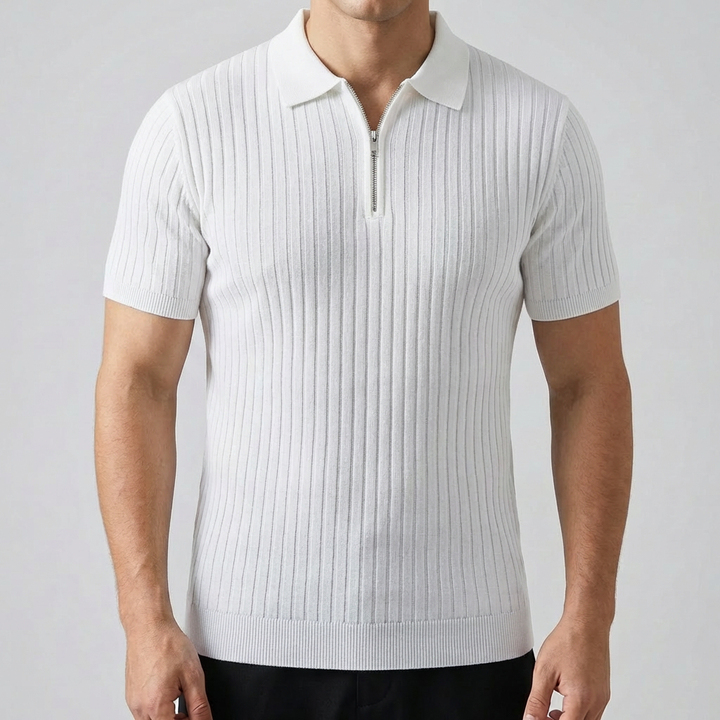 Polo Shirt Uomo - Muscle Fit con Zip