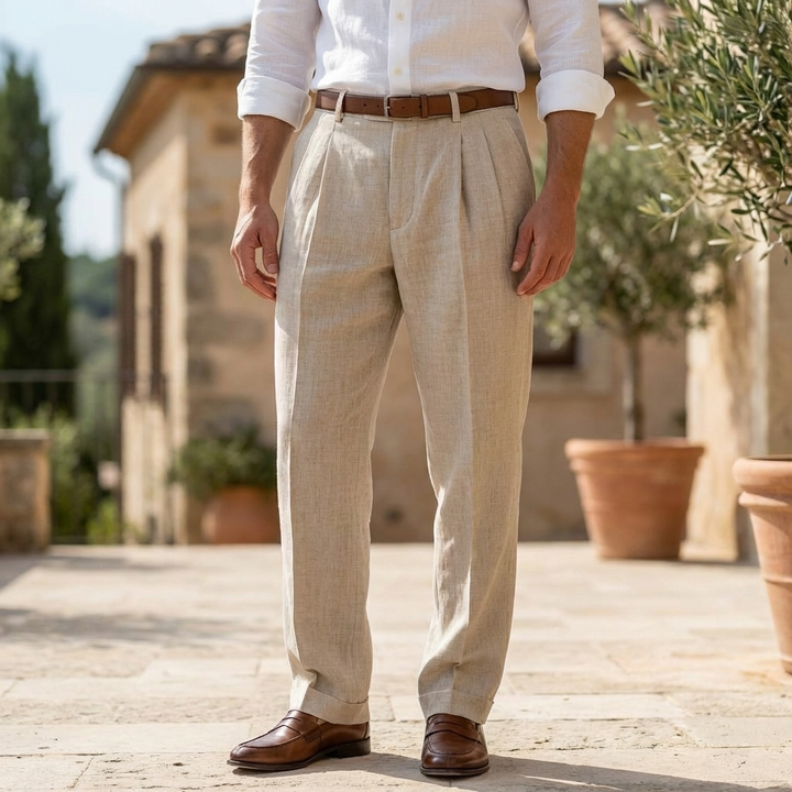 Pantaloni in Lino Leggeri per Uomini