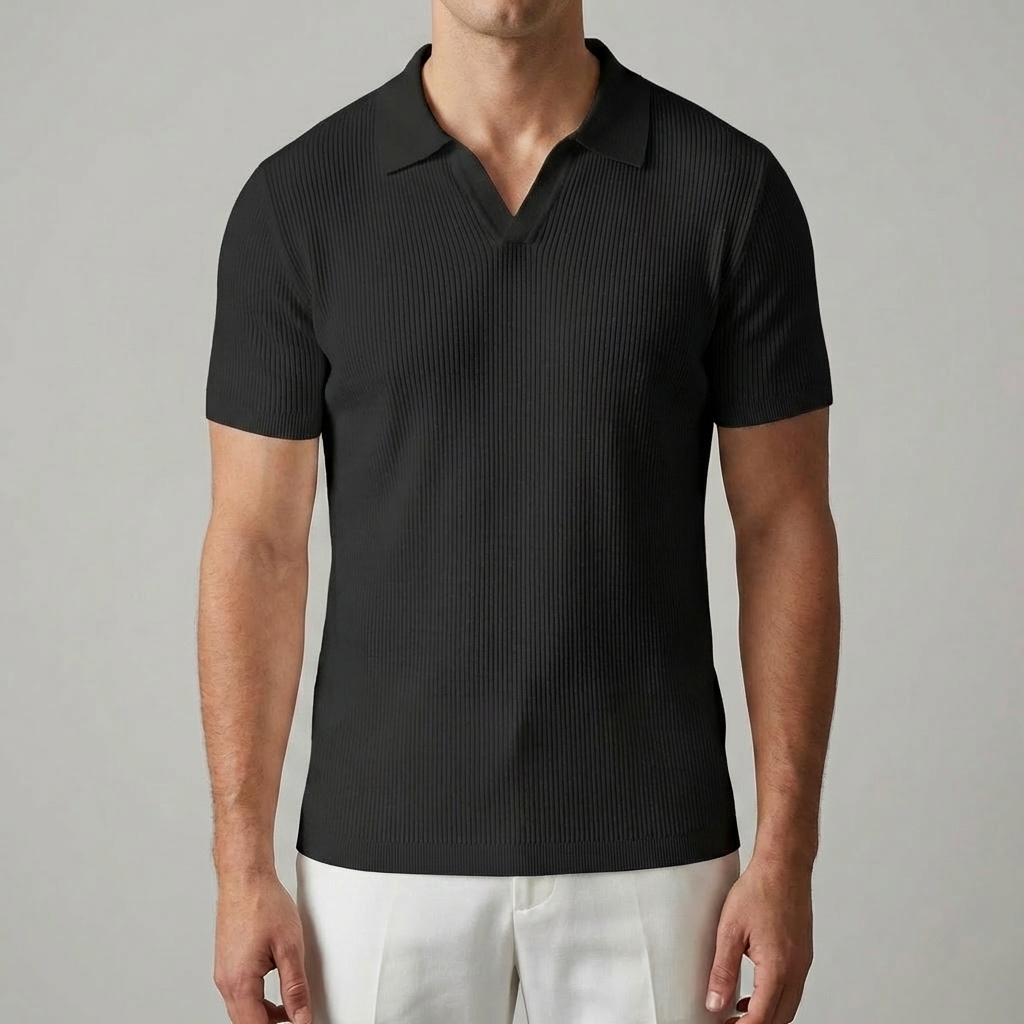 Polo Shirt Casual Senza Bottoni per Uomini