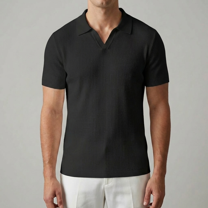 Polo Shirt Casual Senza Bottoni per Uomini