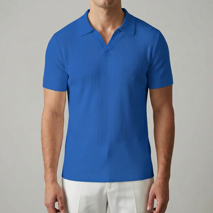 Polo Shirt Casual Senza Bottoni per Uomini