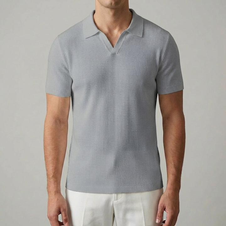 Polo Shirt Casual Senza Bottoni per Uomini