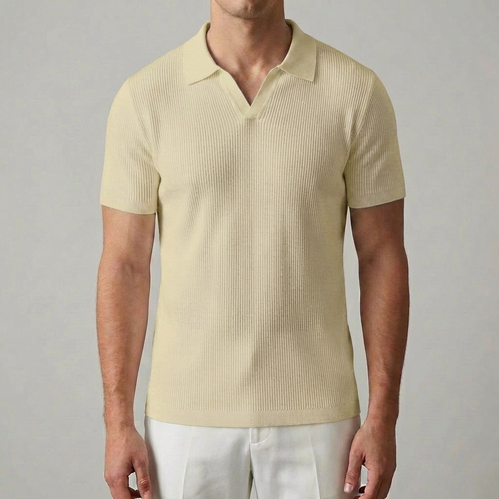 Polo Shirt Casual Senza Bottoni per Uomini