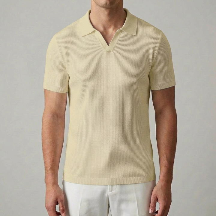 Polo Shirt Casual Senza Bottoni per Uomini