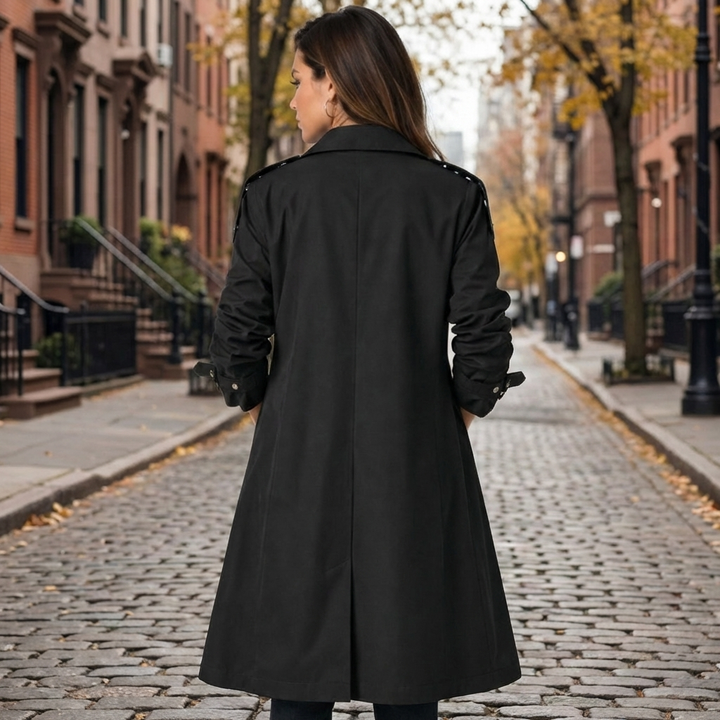 Trench Coat da Donna con Cappuccio
