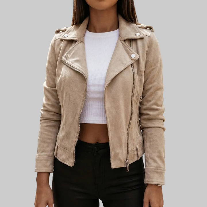 Giacca in Pelle Corta Trendy per Donne