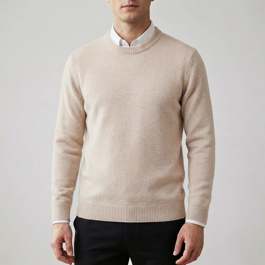 Maglione finto morbido simile lana per uomini
