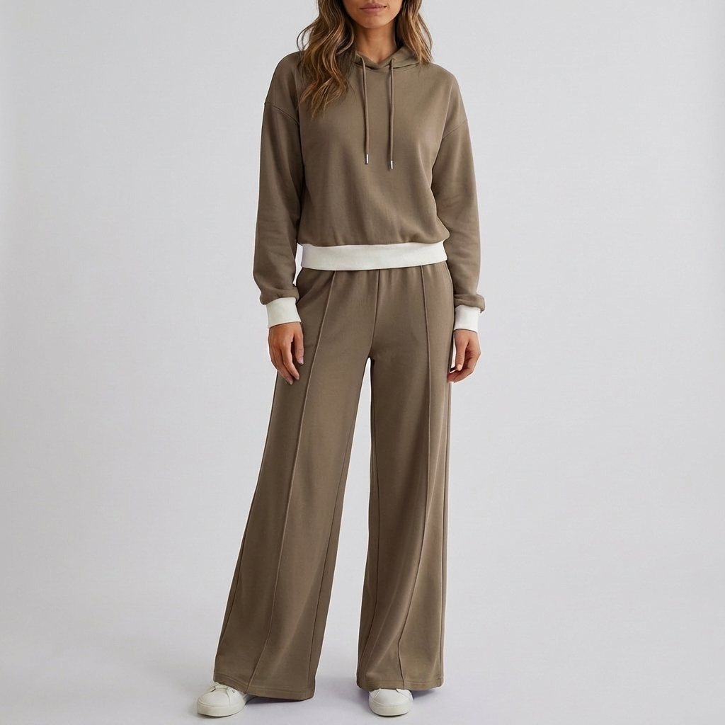 Elegante Set Due Pezzi Jogging Lounge per Donne