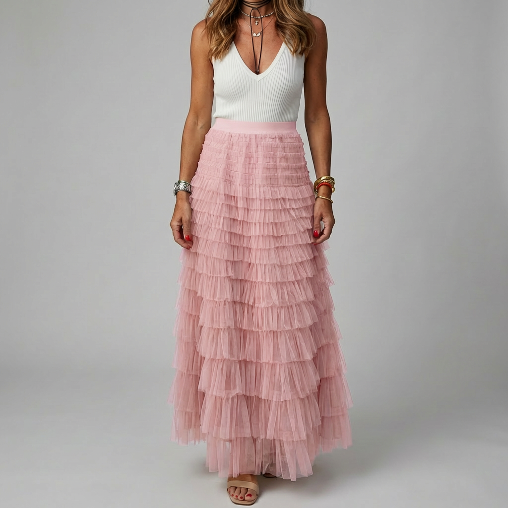 Gonna Maxi in Tulle con Elastico per Donne