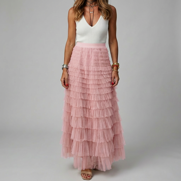 Gonna Maxi in Tulle con Elastico per Donne