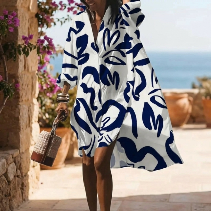 Abito Estivo Oversize da Donna con Stampa Boho