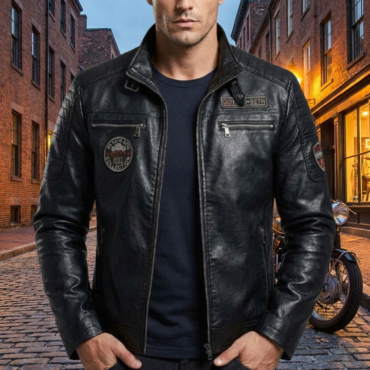 Giacca in Pelle per Uomini Stile Audace Taglio Timeless