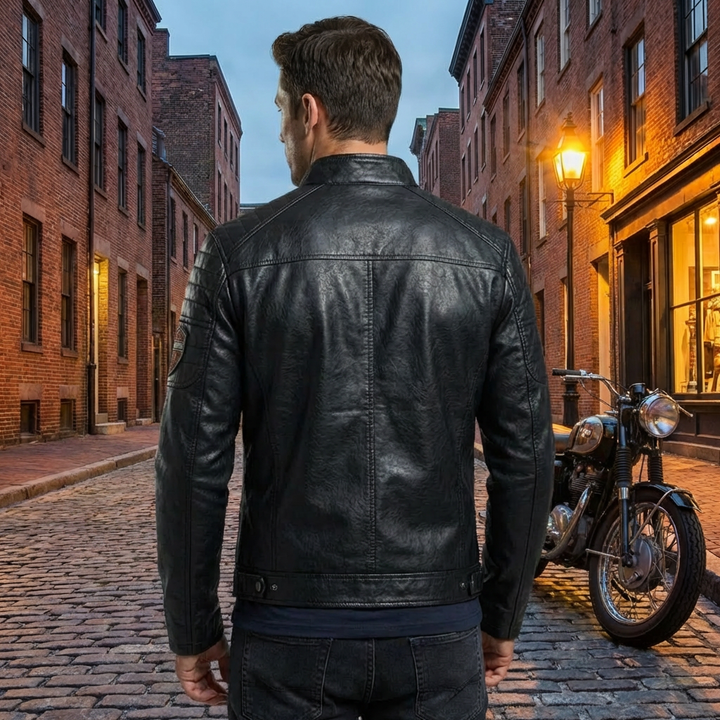 Giacca in Pelle per Uomini Stile Audace Taglio Timeless