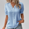 Blusa in Pizzo Elegante con Scollo a V per Donne