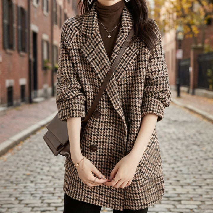 Giacca da Donna con Design Classico a Doppio Petto