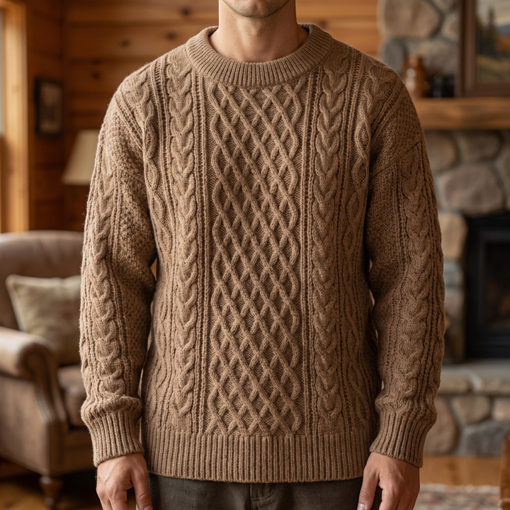 Maglione Invernale Tricot Unito per Uomini
