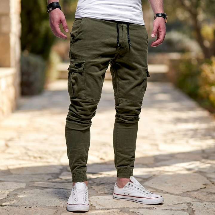 Pantaloni Cargo con Tasche a Faldita per Uomini