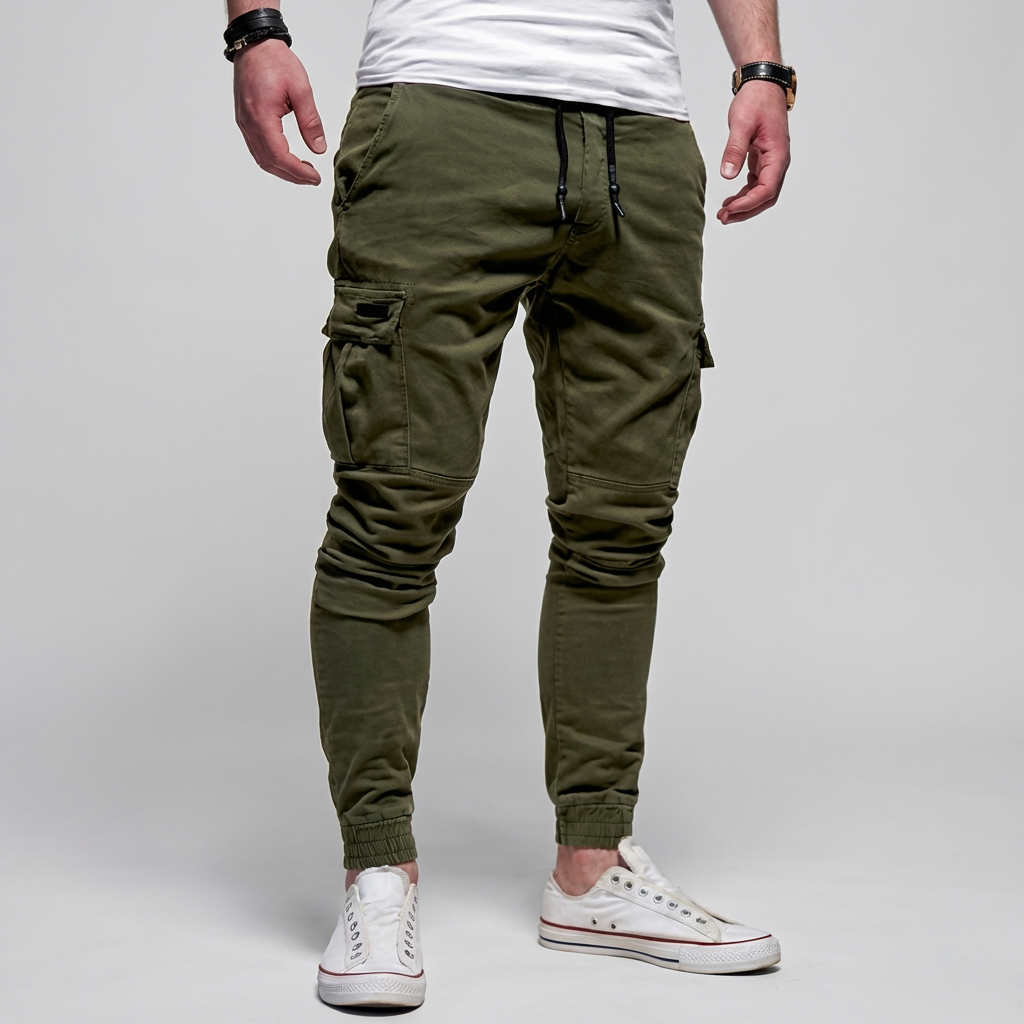 Pantaloni Cargo con Tasche a Faldita per Uomini