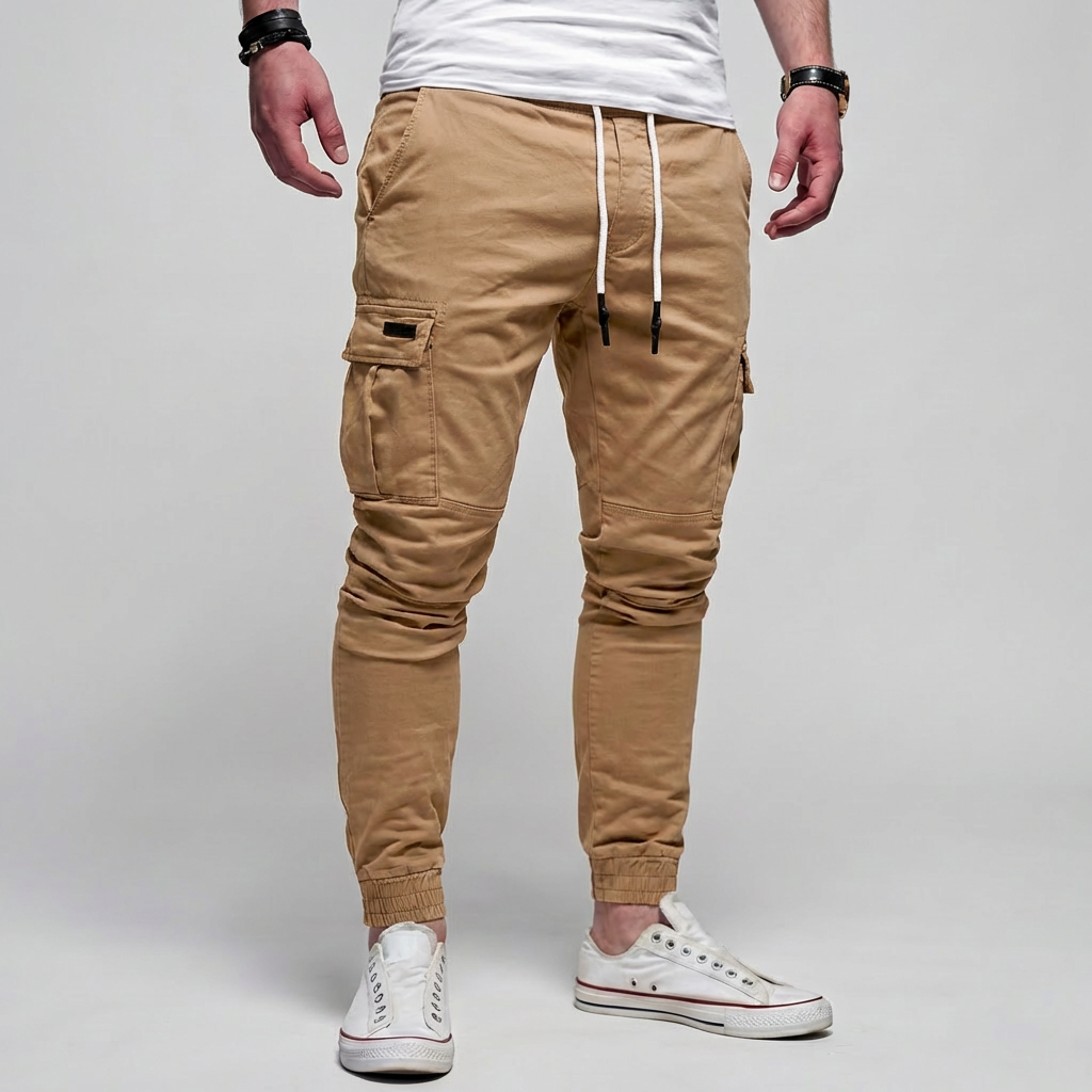 Pantaloni Cargo con Tasche a Faldita per Uomini