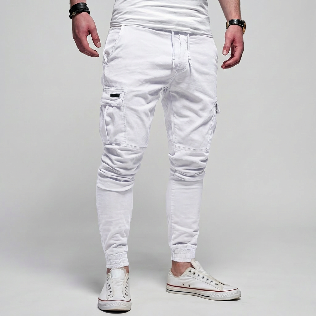 Pantaloni Cargo con Tasche a Faldita per Uomini