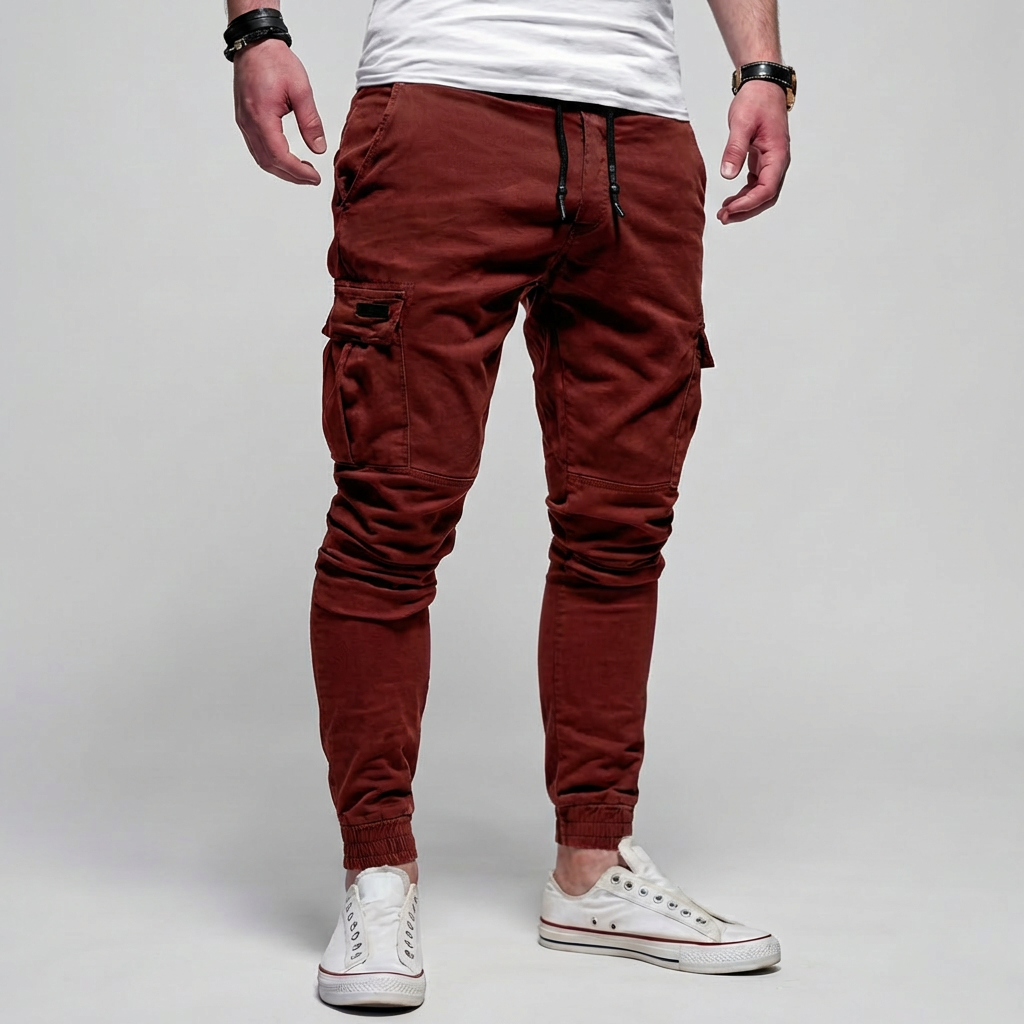 Pantaloni Cargo con Tasche a Faldita per Uomini