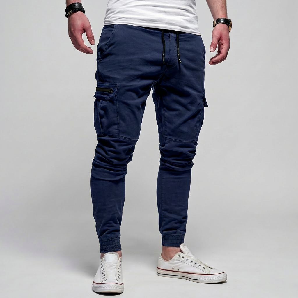Pantaloni Cargo con Tasche a Faldita per Uomini