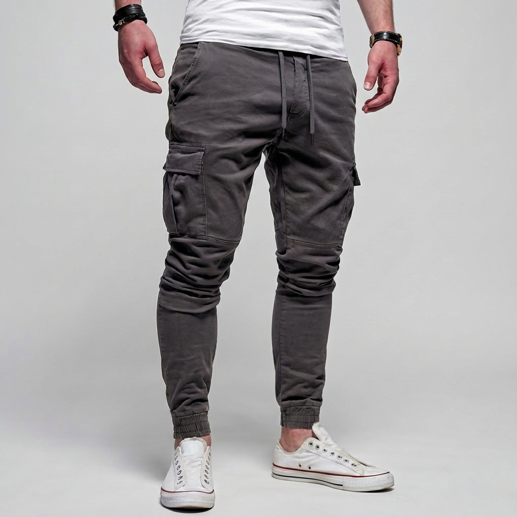 Pantaloni Cargo con Tasche a Faldita per Uomini