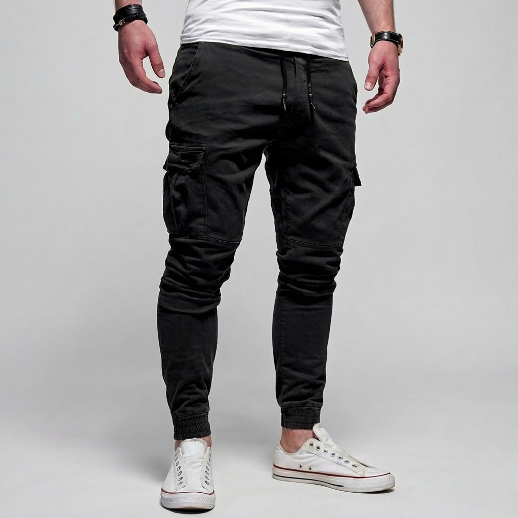 Pantaloni Cargo con Tasche a Faldita per Uomini