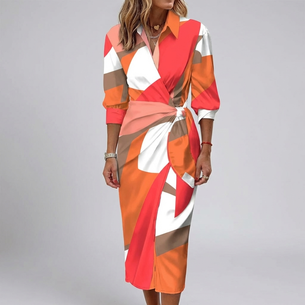 Abito Maxi Estivo da Donna con Collo