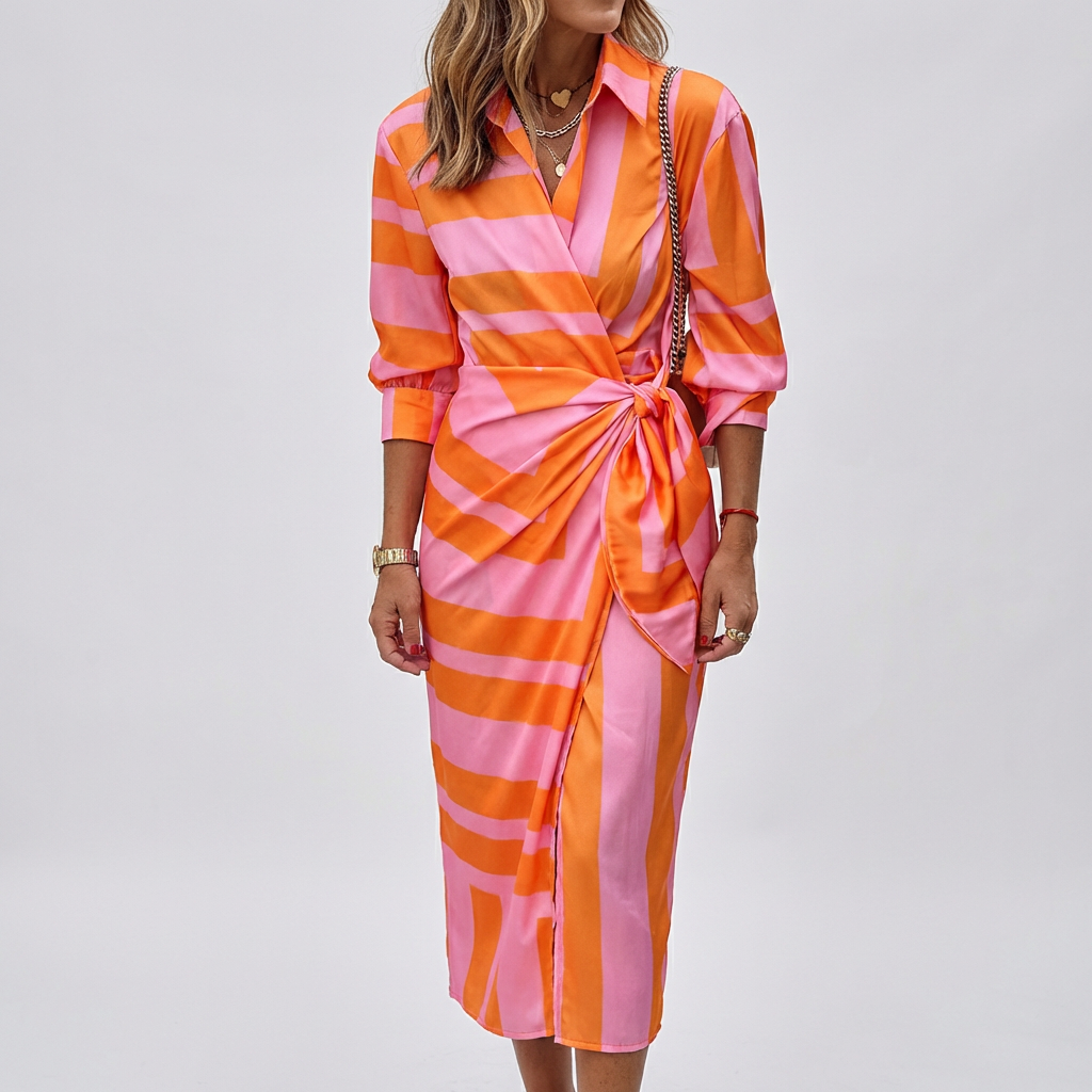 Abito Maxi Estivo da Donna con Collo