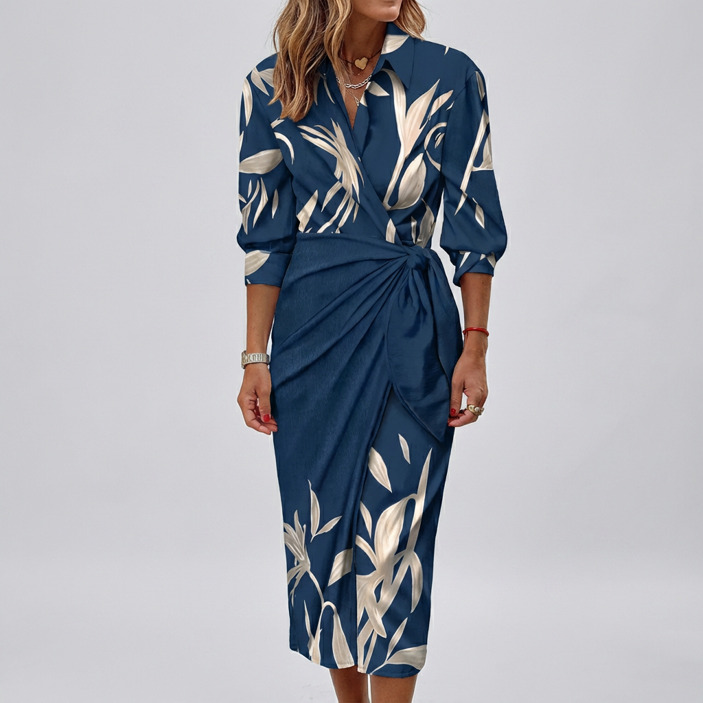 Abito Maxi Estivo da Donna con Collo