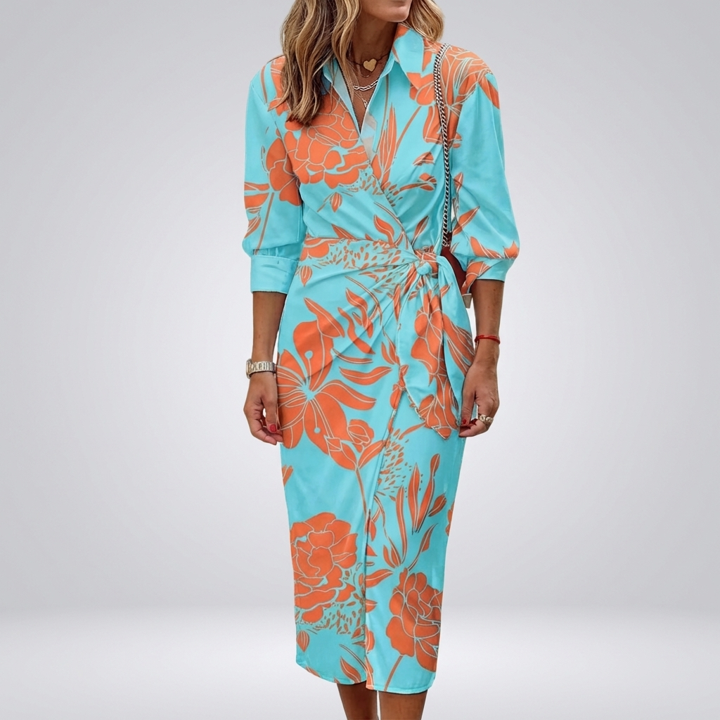 Abito Maxi Estivo da Donna con Collo