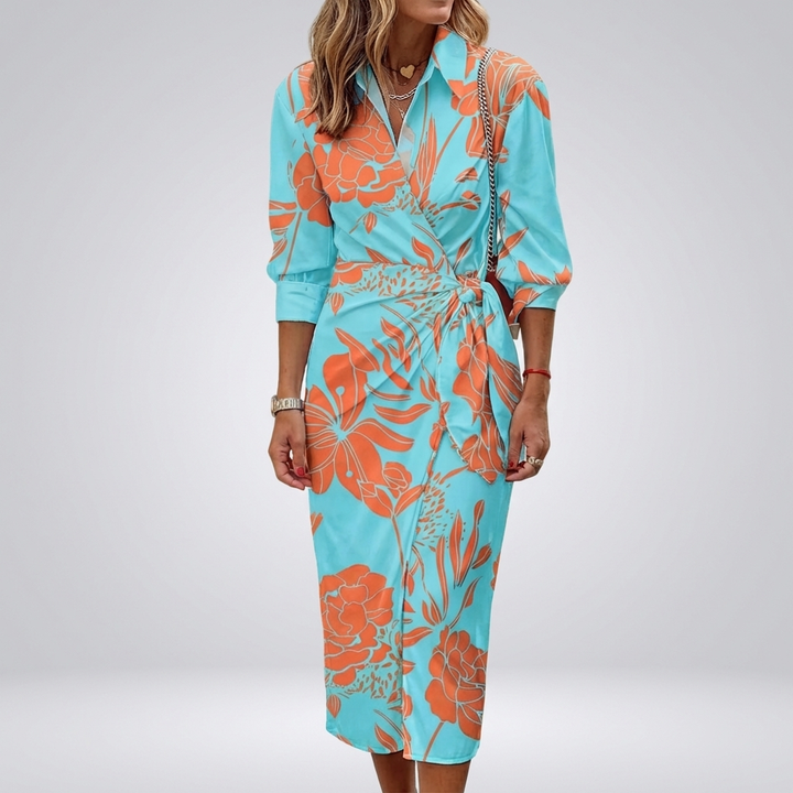 Abito Maxi Estivo da Donna con Collo