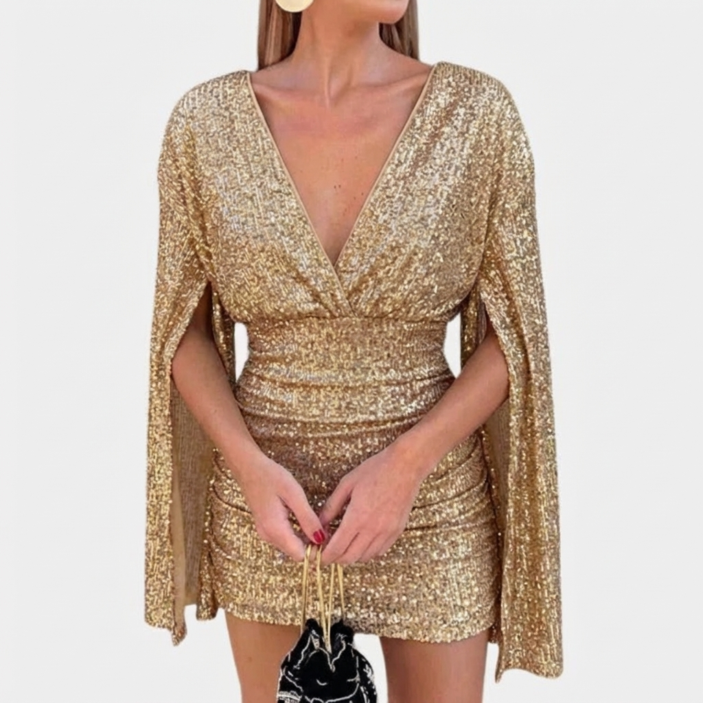 Abito Glamour con Dettagli Luminosi