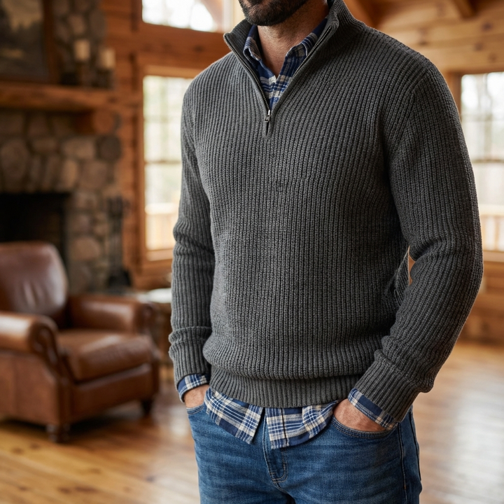 Maglione Mezza Zip per Uomini