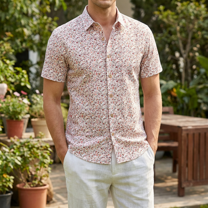 Polo Shirt Floreale Trendy per Uomini