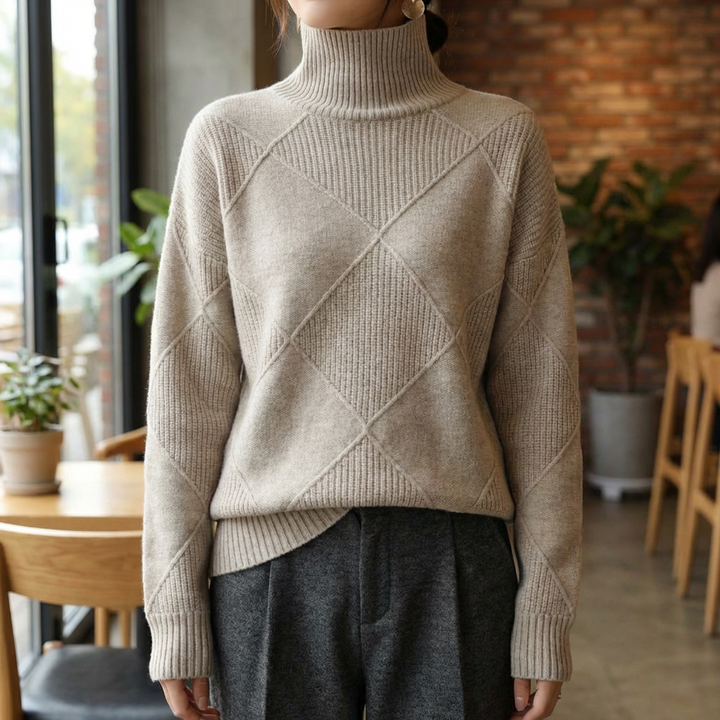 Maglione Collo Alto Classico per Donne