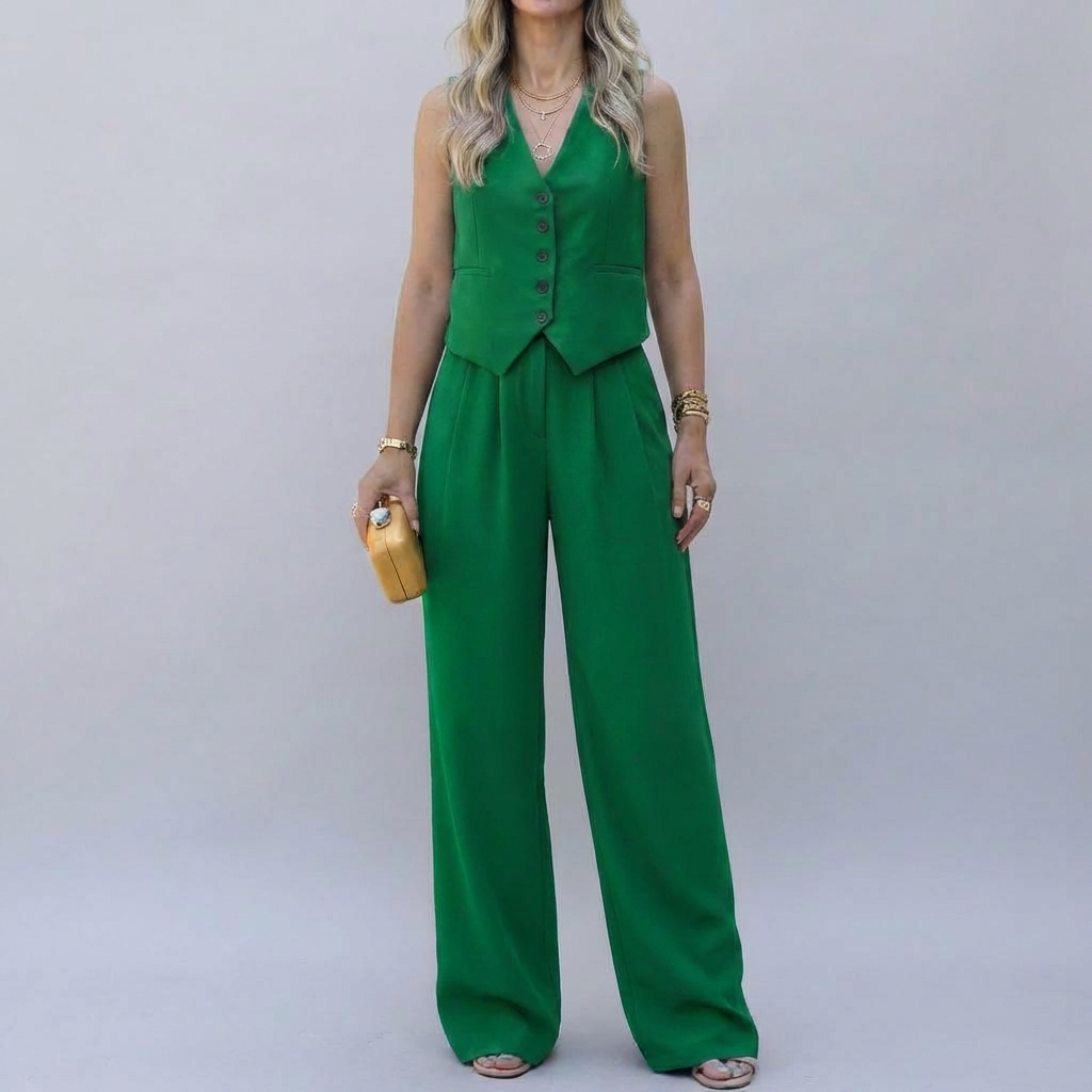 Set Elegante di Blazer Senza Maniche per Donne