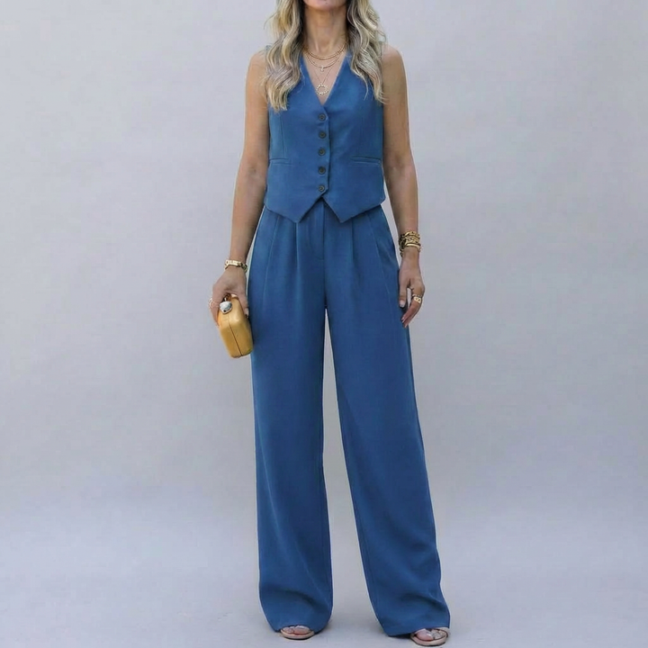 Set Elegante di Blazer Senza Maniche per Donne