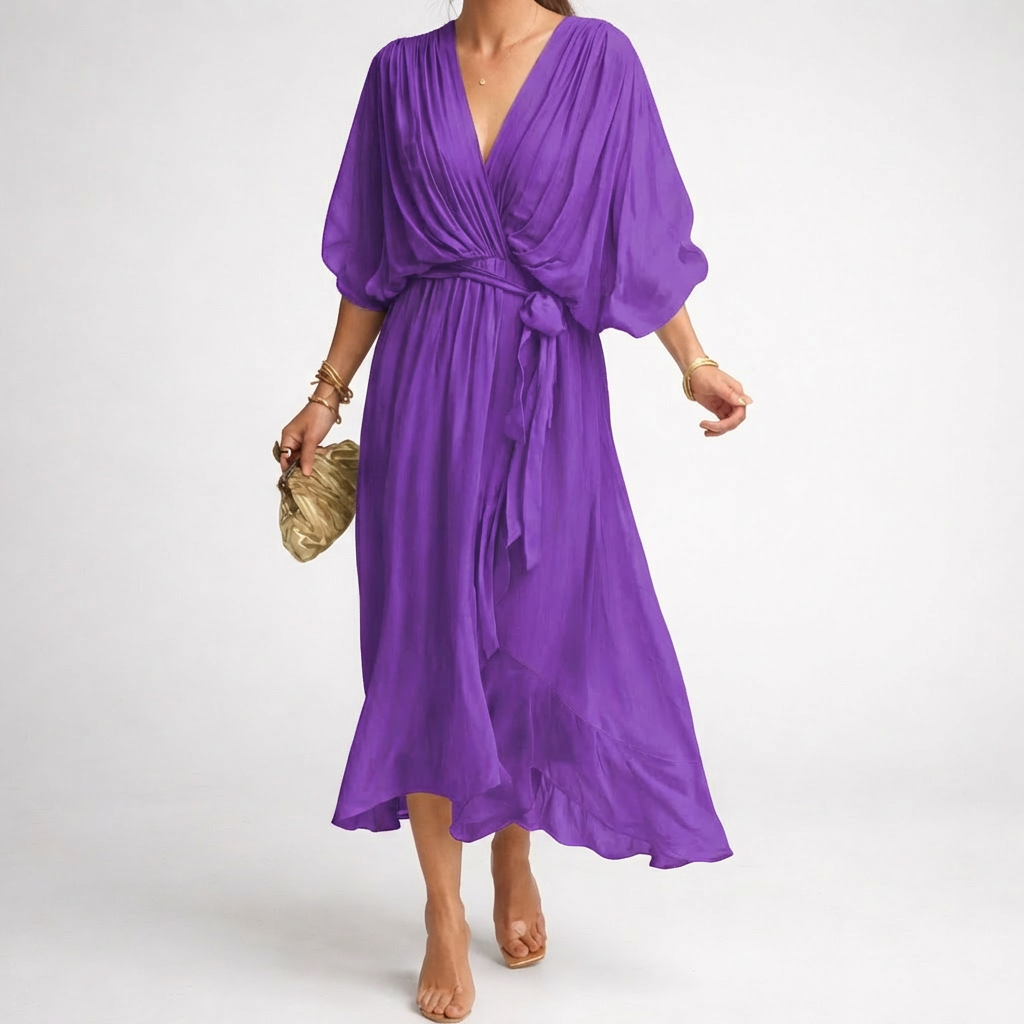 Abito Elegante a V per Donne