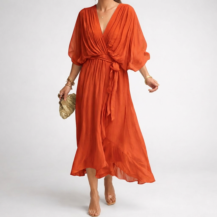 Abito Elegante a V per Donne