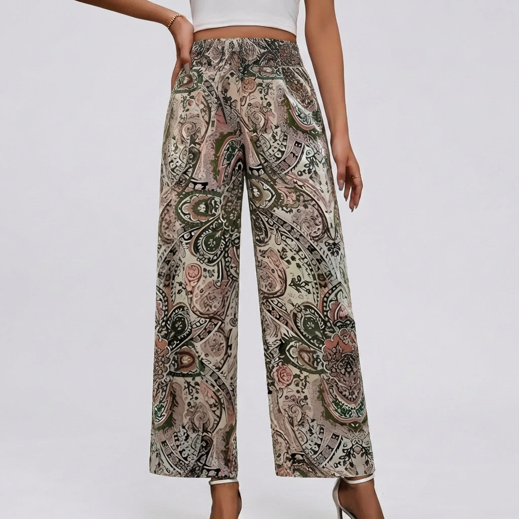 Pantaloni a Gamba Larga Bohemien per Donne