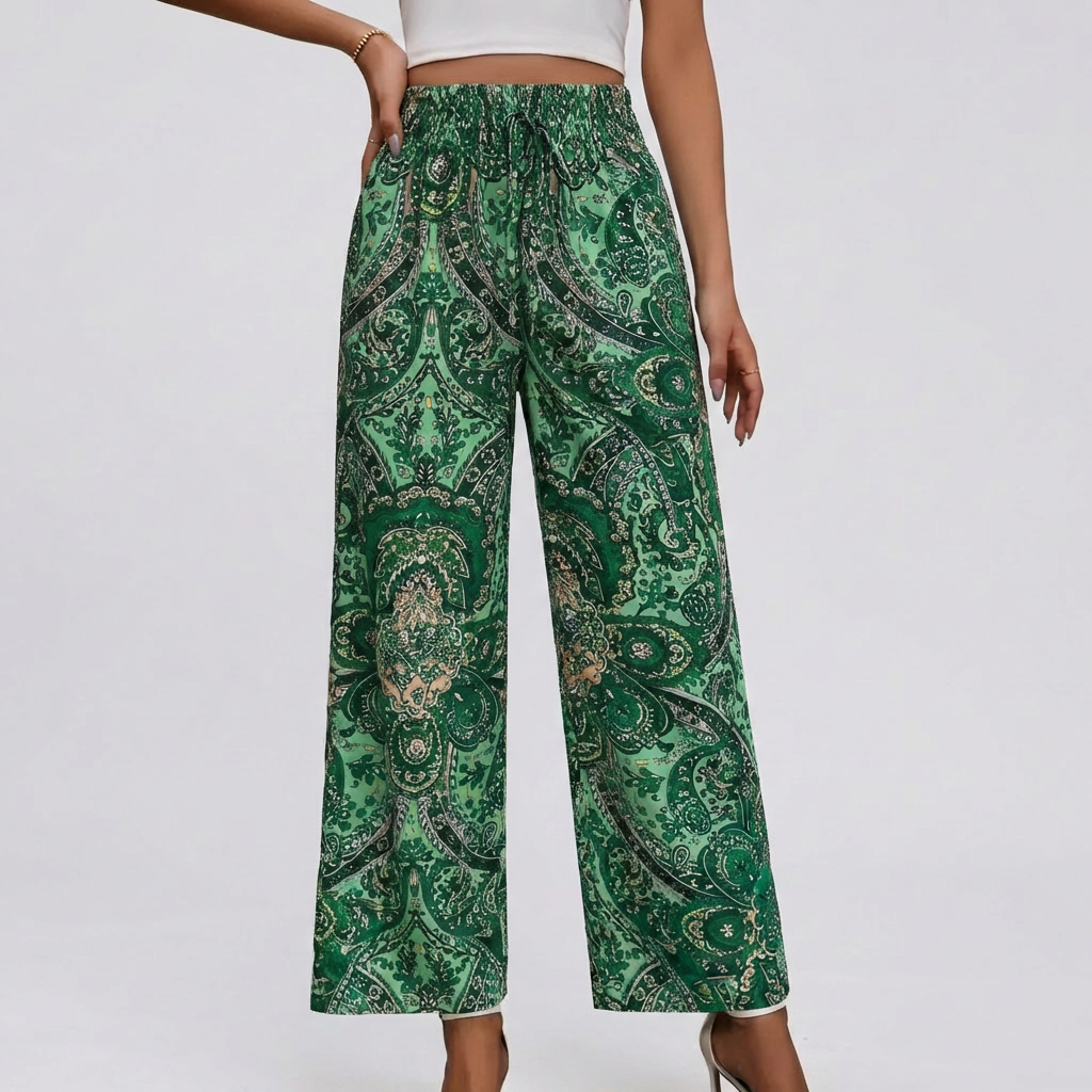 Pantaloni a Gamba Larga Bohemien per Donne
