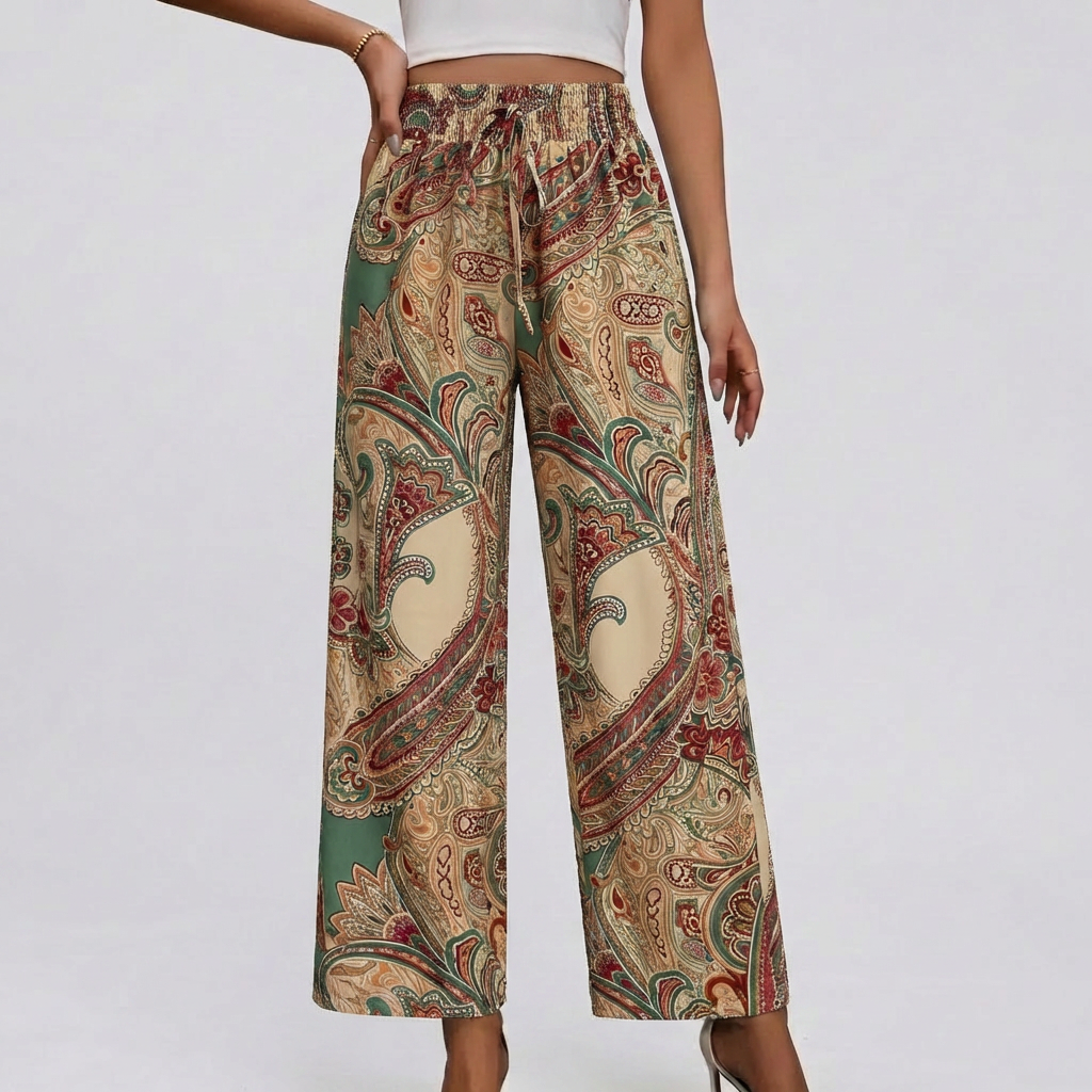 Pantaloni a Gamba Larga Bohemien per Donne
