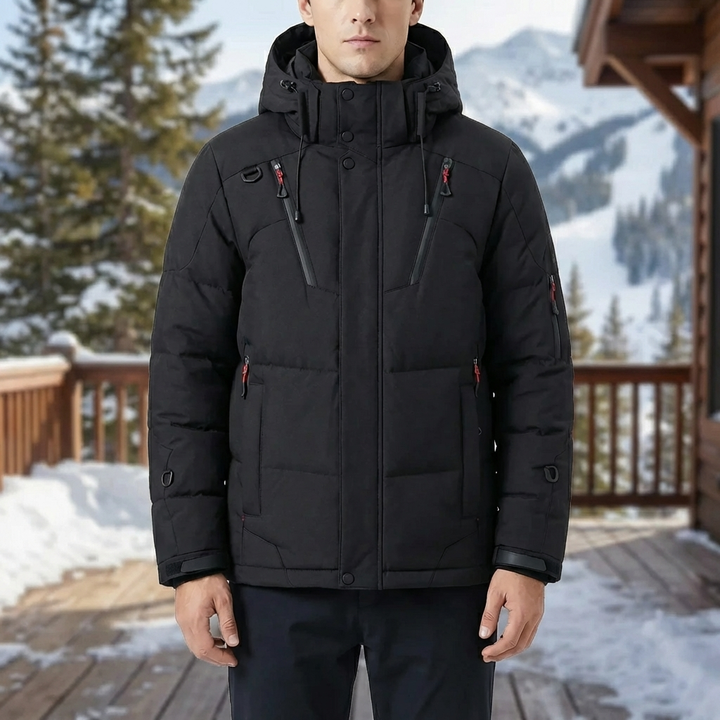Giacca Down Con Cappuccio Quilted Per Uomo