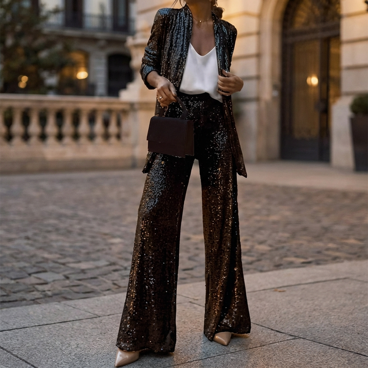 Set di Paillettes a Due Pezzi per Donne
