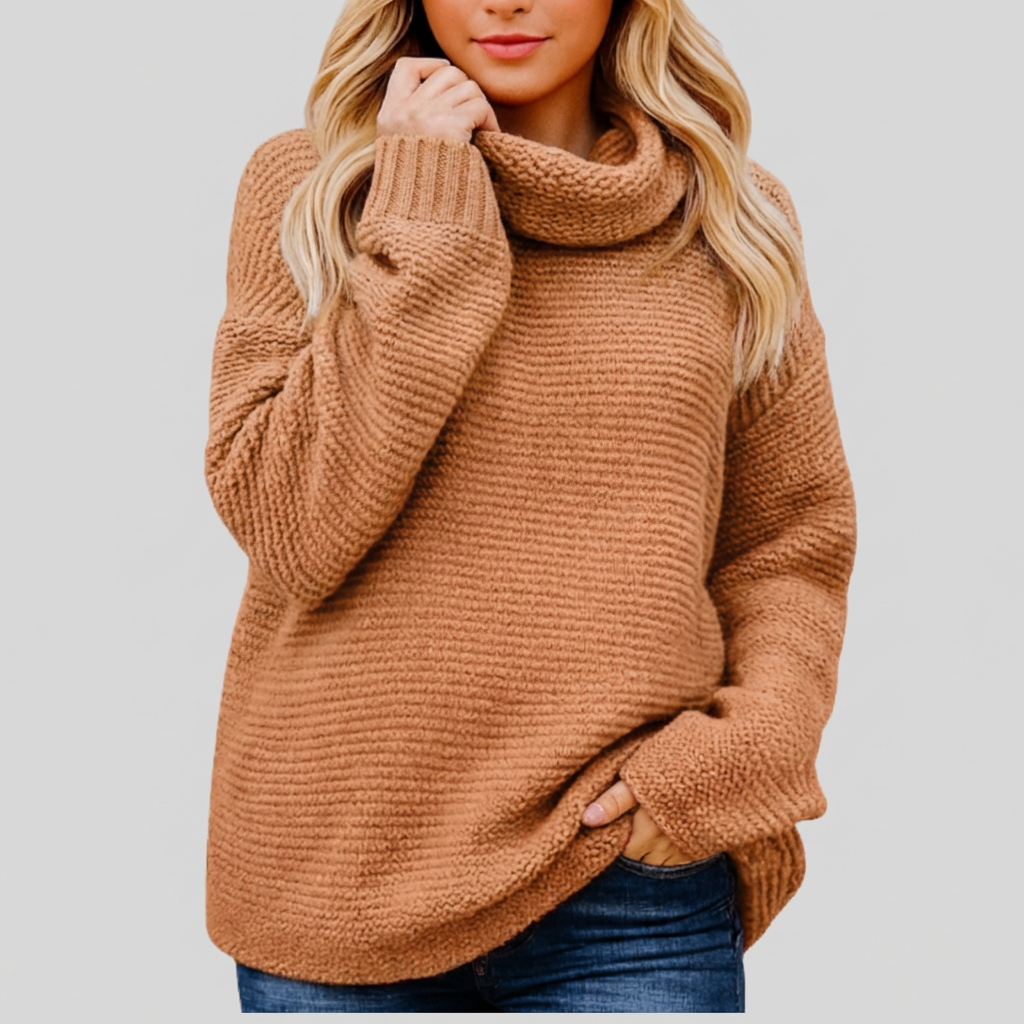 Maglione Collo Alto Tricot Luxe per Donne