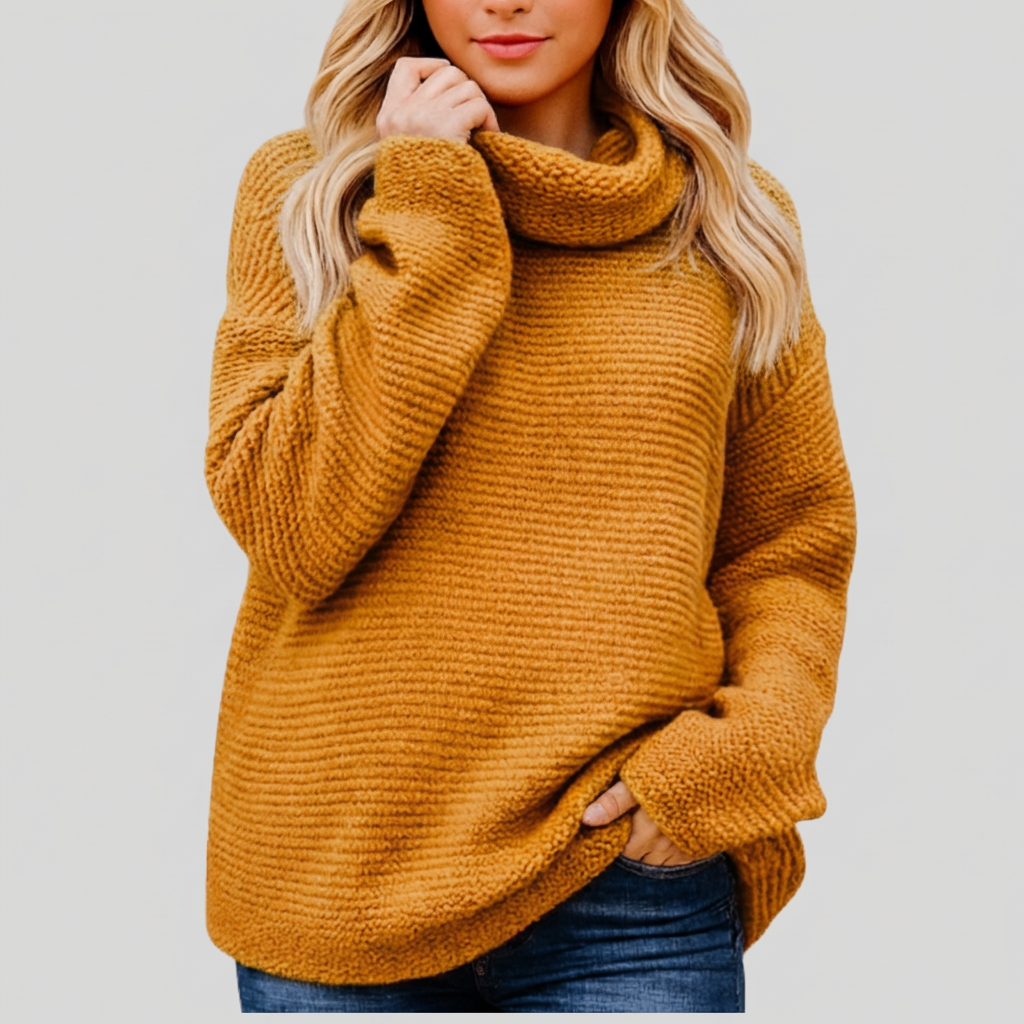 Maglione Collo Alto Tricot Luxe per Donne